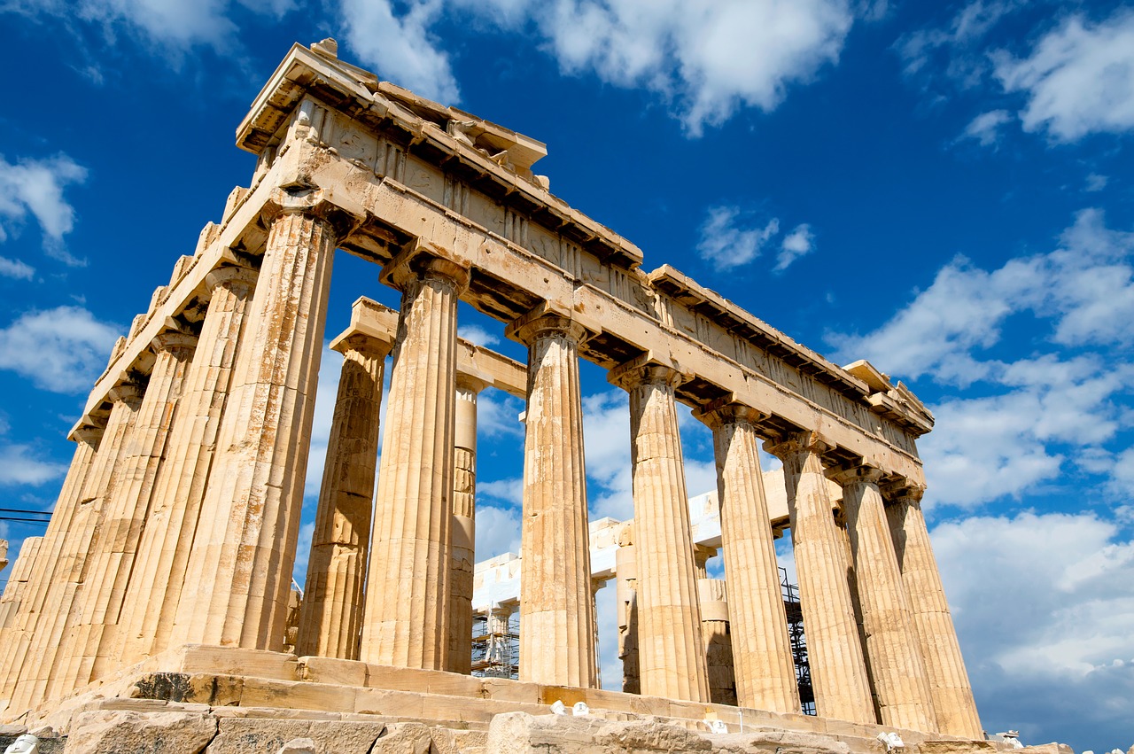 Graikija, Rūmai, Dangus, Partenonas, Iconic, Griuvėsiai, Pastatas, Europa, Senovės, Nemokamos Nuotraukos