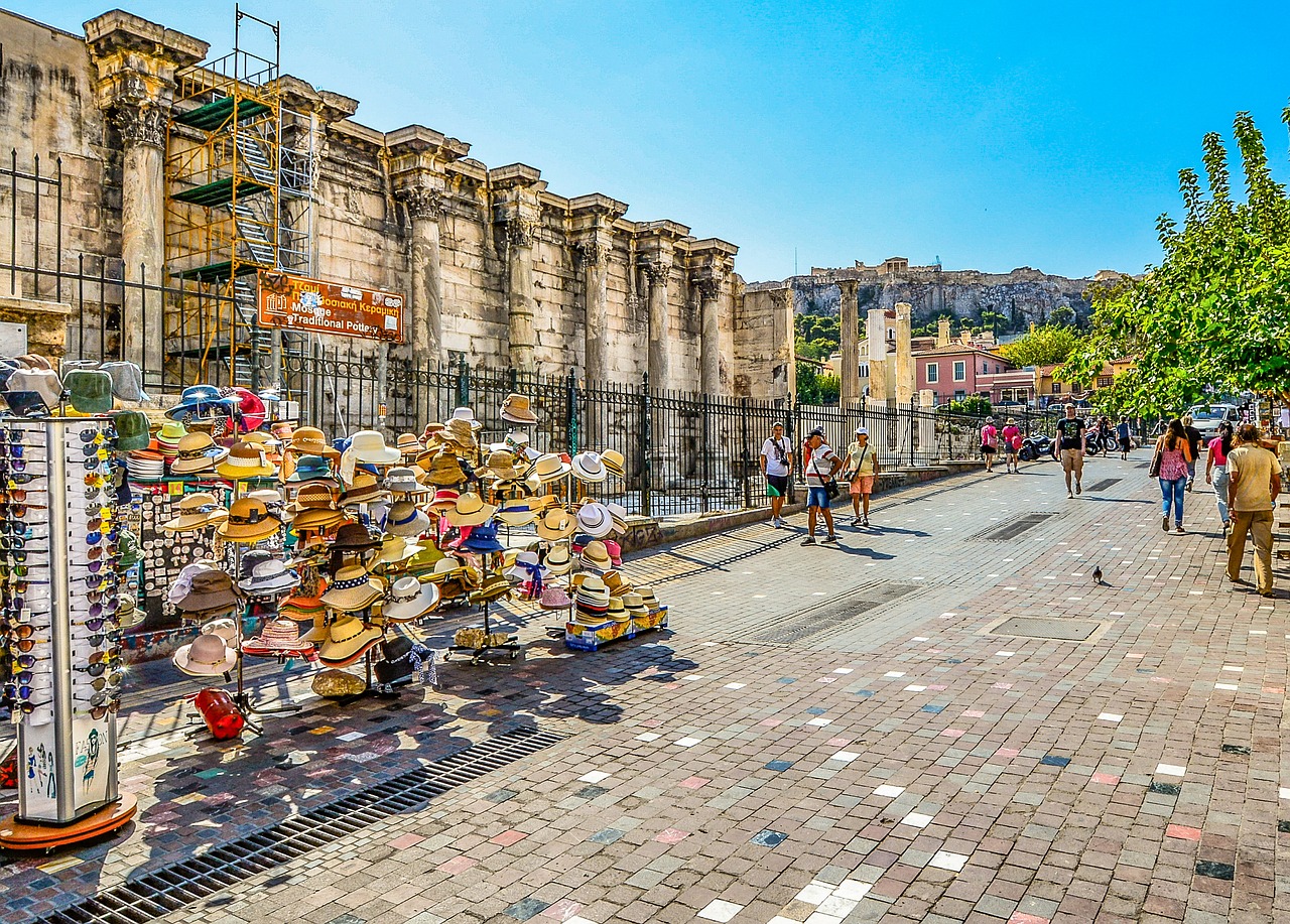 Graikija, Atėnas, Graikų Kalba, Apsipirkimas, Skrybėlės, Griuvėsiai, Senovės, Kelionė, Turizmas, Nemokamos Nuotraukos