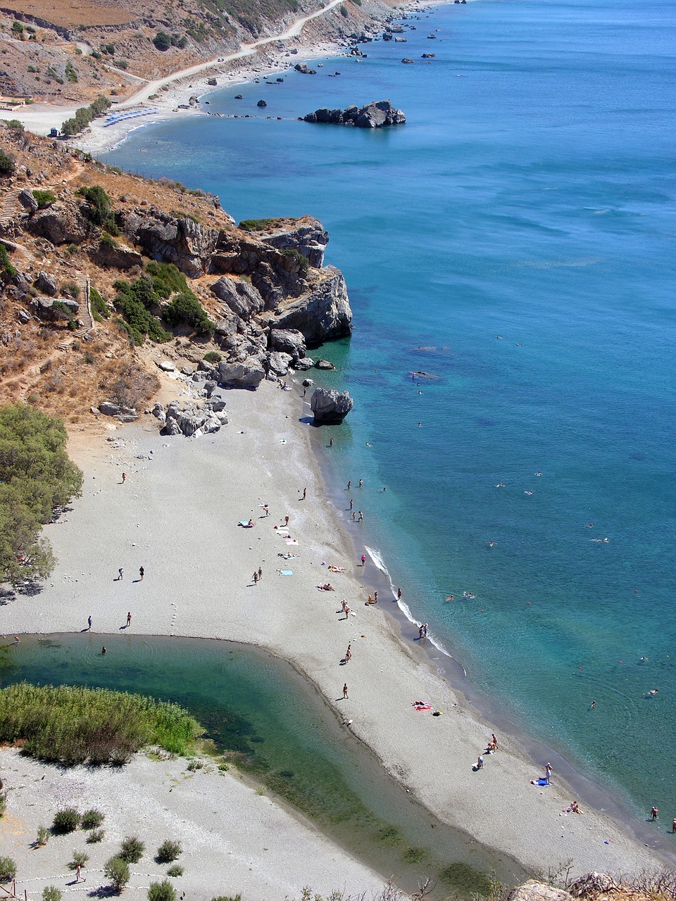 Graikija, Crete, Saulė, Papludimys, Jūra, Vaizdas, Delnus, Kranto, Nemokamos Nuotraukos,  Nemokama Licenzija