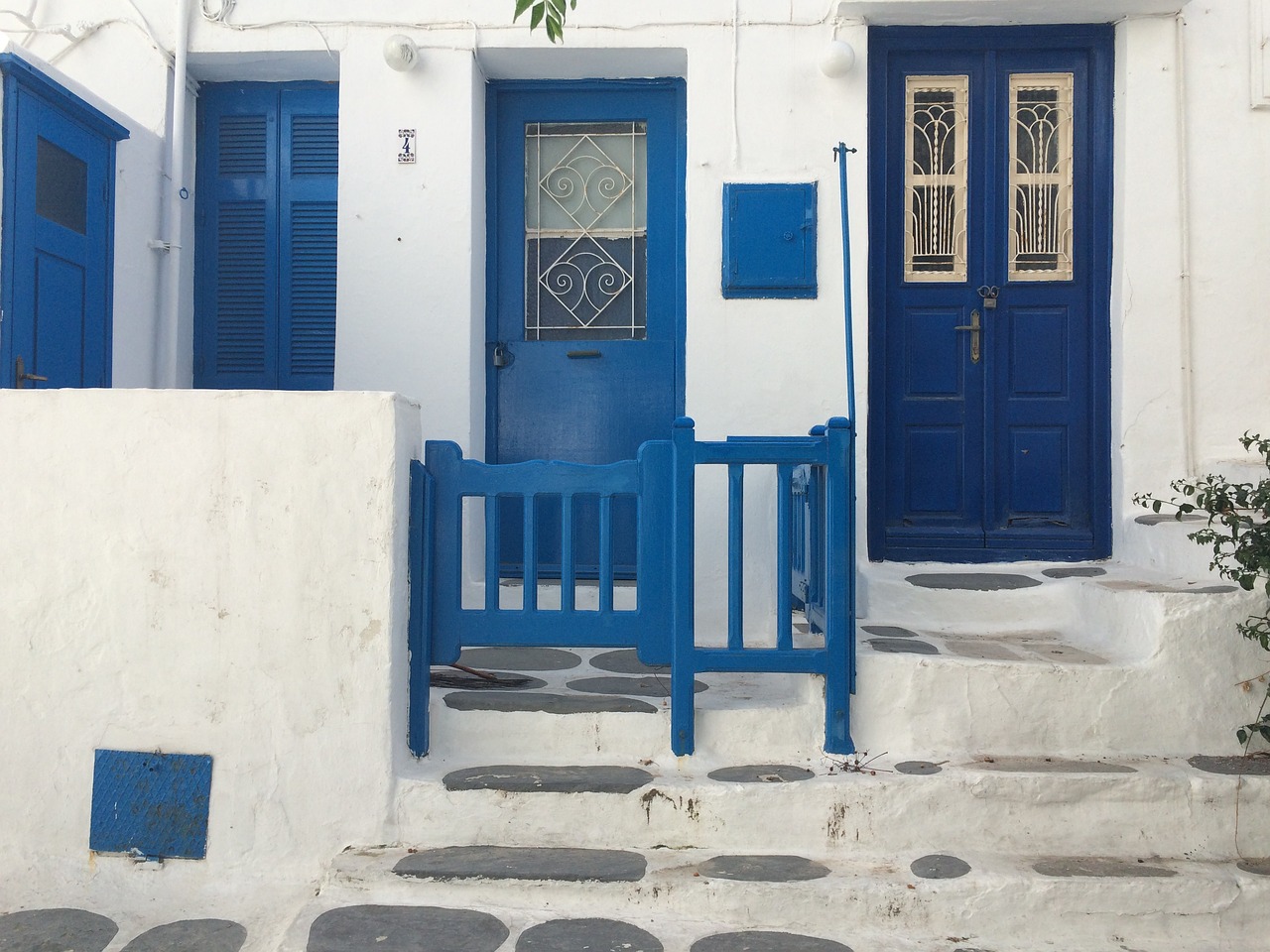 Graikija, Mėlynas, Namas, Nemokamos Nuotraukos,  Nemokama Licenzija
