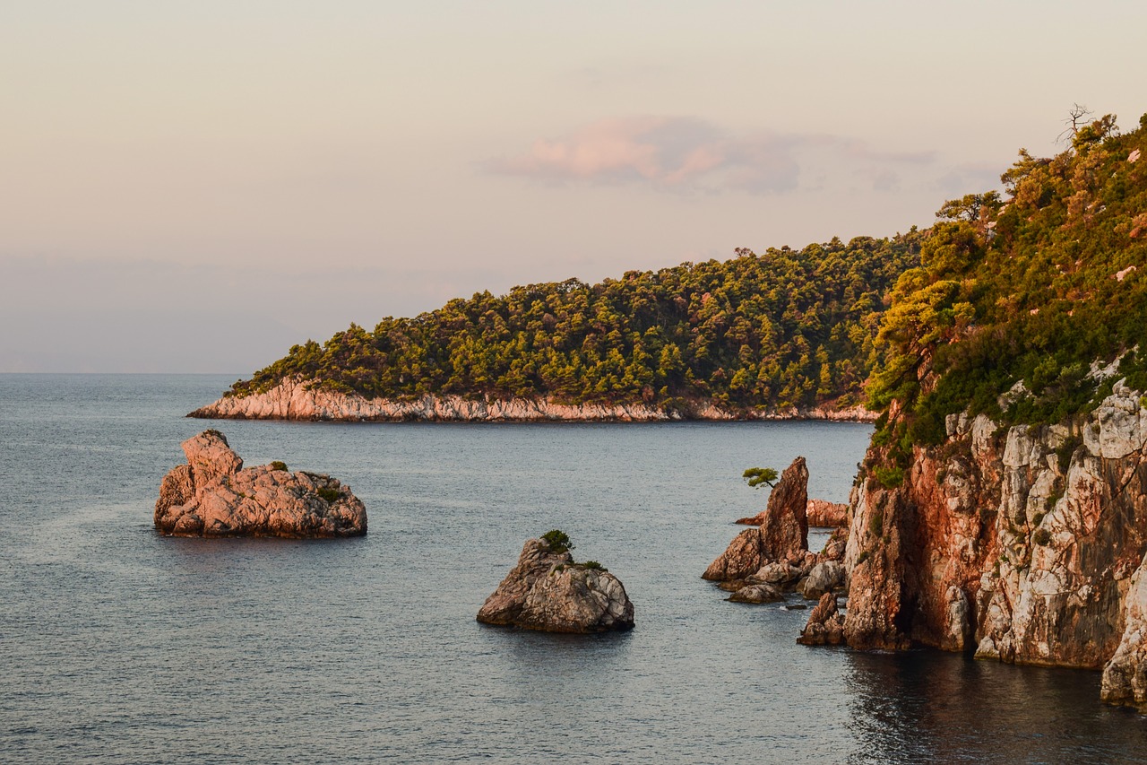 Graikija, Skopelos, Stafilos, Kraštovaizdis, Kranto, Akmenys, Jūra, Sala, Graikų Kalba, Sporadai