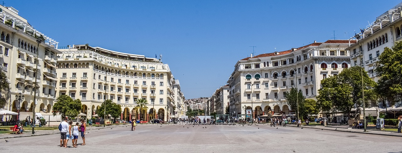 Graikija, Salonikai, Miestas, Kvadratas, Aristotelio Aikštė, Miesto, Pastatas, Architektūra, Panorama, Centro