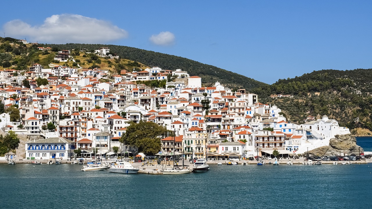 Graikija, Skopelos, Sala, Graikų Kalba, Sporadai, Viduržemio Jūros, Aegean, Miestas, Chora, Architektūra