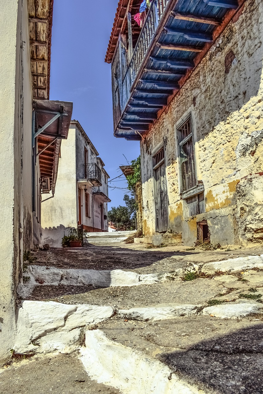 Graikija, Skopelos, Glossa, Kaimas, Gatvė, Alėja, Architektūra, Tradicinis, Sala, Graikų Kalba