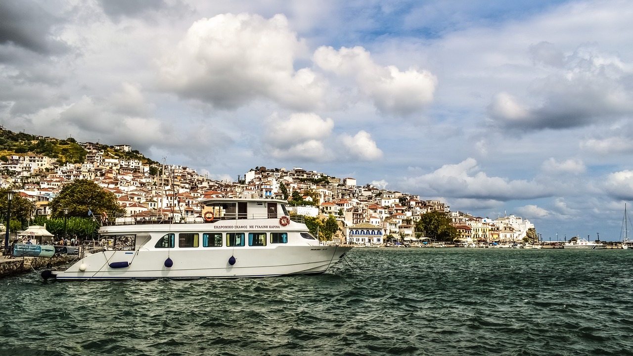 Graikija, Skopelos, Sala, Graikų Kalba, Sporadai, Viduržemio Jūros, Aegean, Miestas, Chora, Architektūra