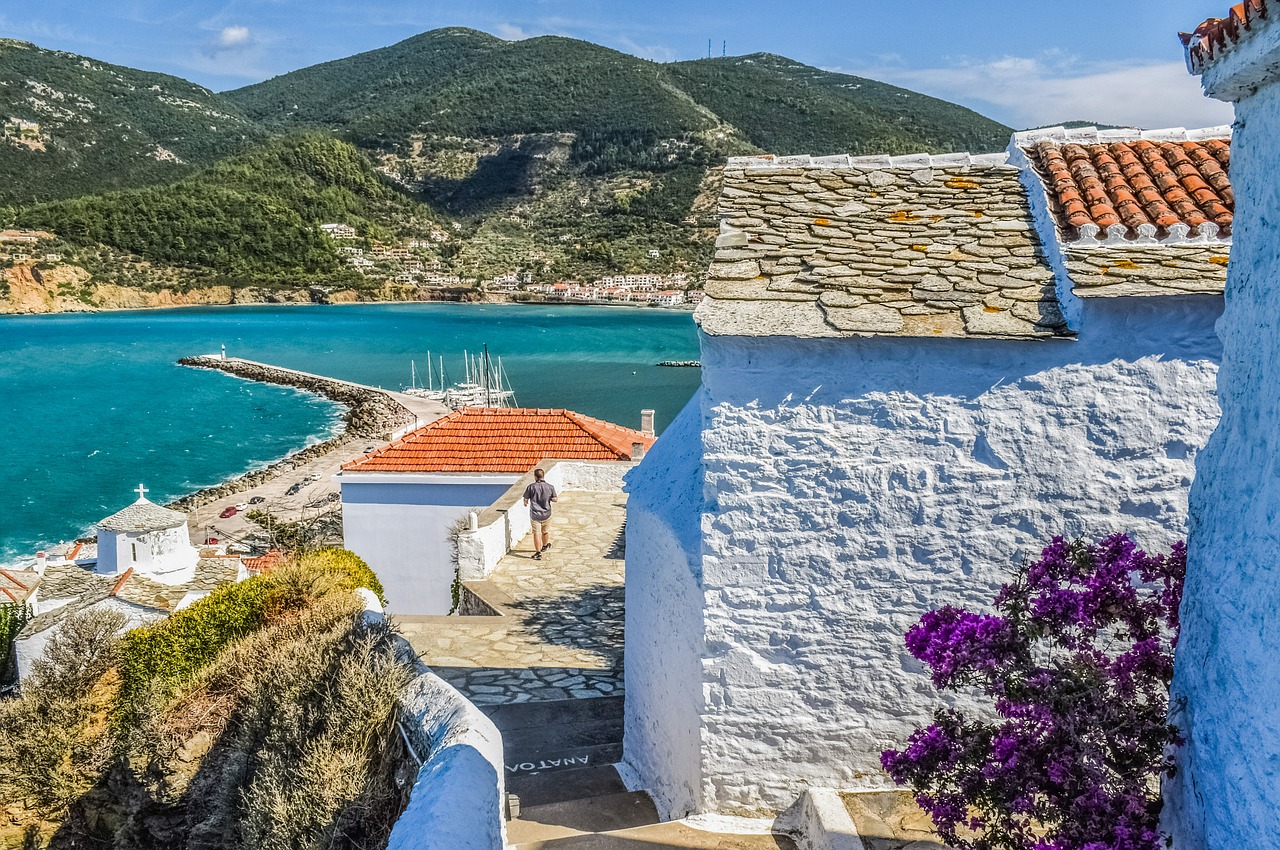 Graikija, Skopelos, Architektūra, Peizažas, Sala, Graikų Kalba, Sporadai, Viduržemio Jūros, Aegean, Rytas