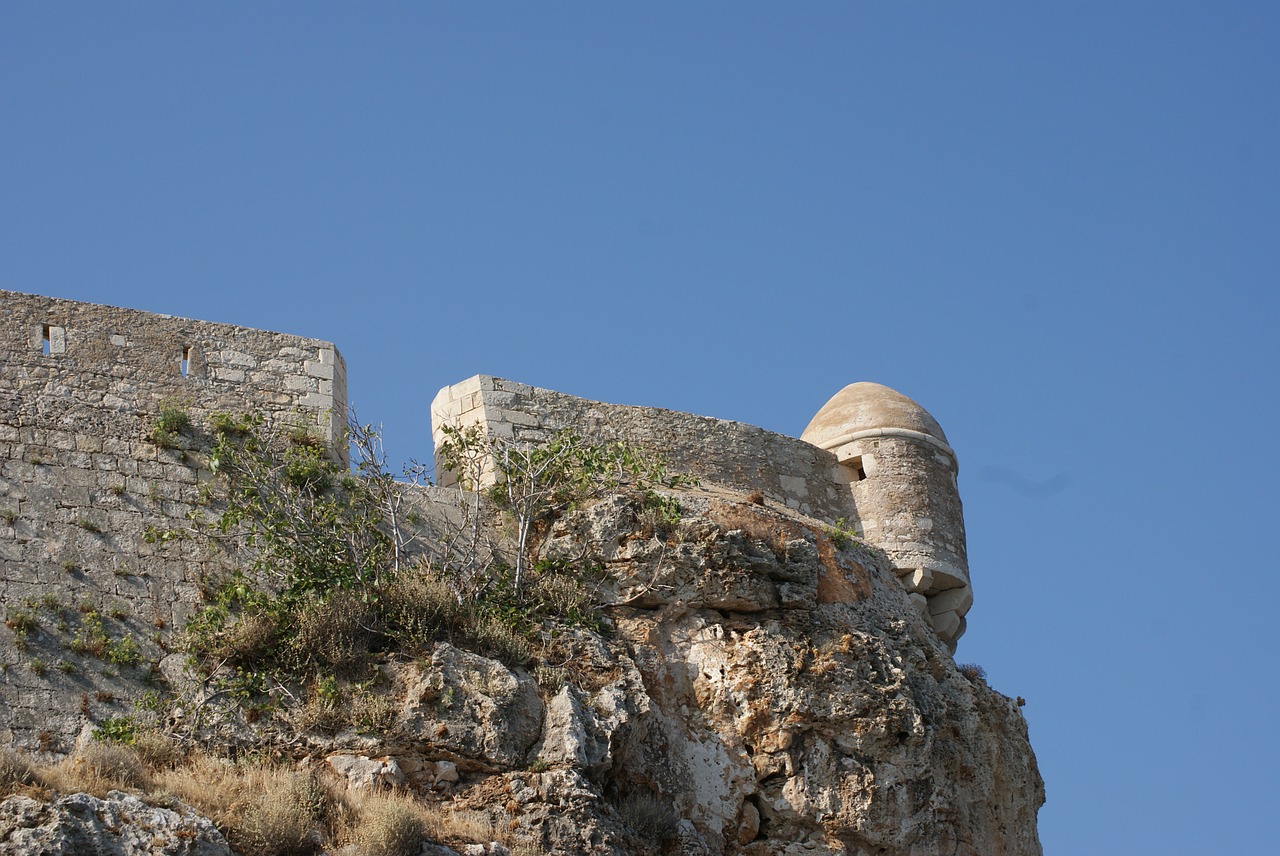 Graikija, Crete, Heraklionas, Sienos, Pilis, Senovės, Bokštas, Plyta, Akmuo, Plytų Siena