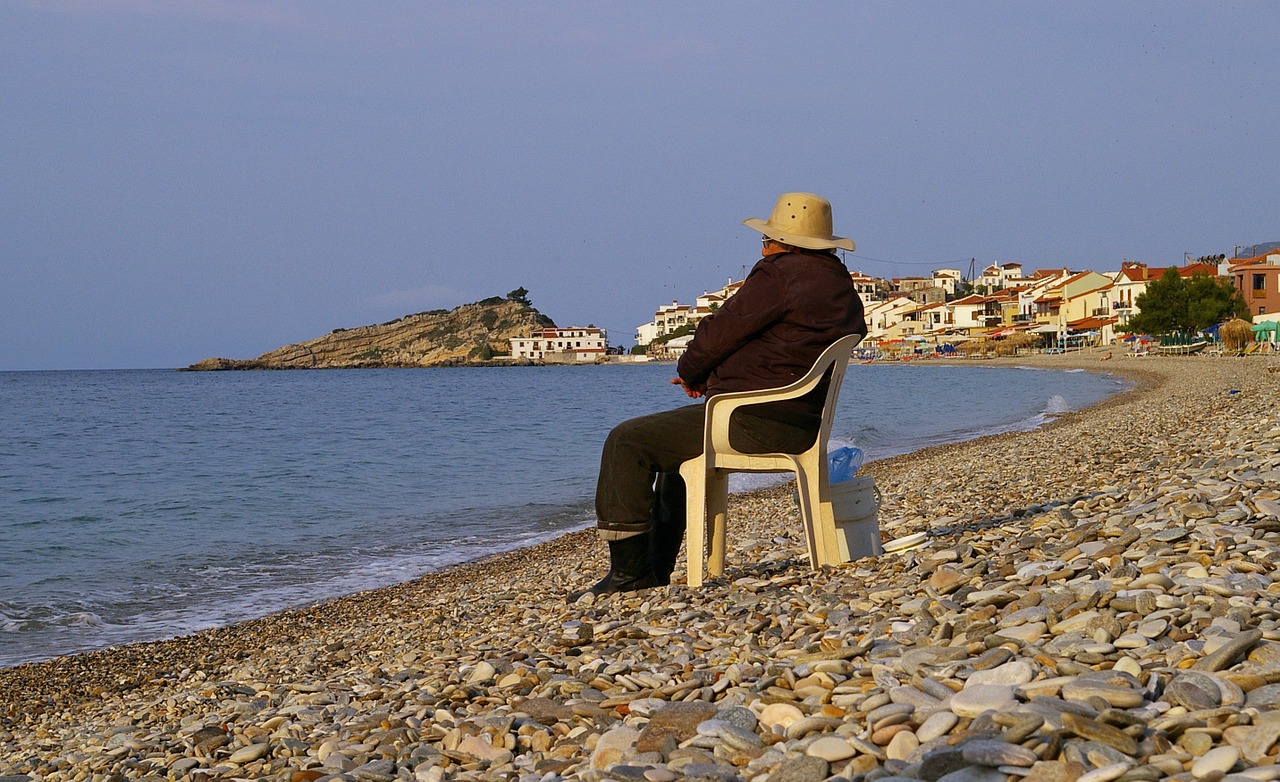 Graikija, Samos, Vanduo, Jūra, Papludimys, Dangus, Atsipalaiduoti, Žuvis, Fischer, Laukti