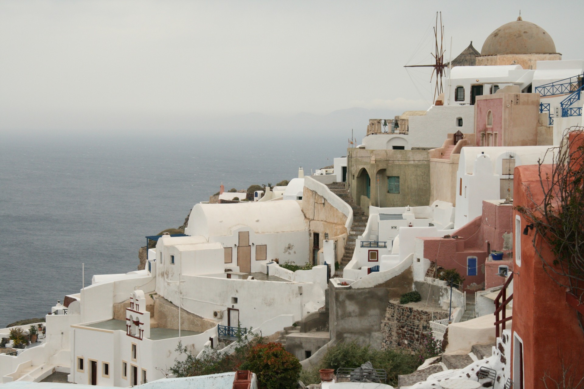 Graikija,  Santorini,  Vėjo Malūnai,  Graikija Santorini Vėjo Malūnai, Nemokamos Nuotraukos,  Nemokama Licenzija