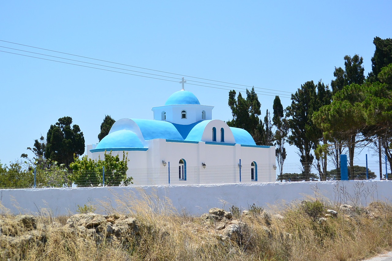 Graikų Bažnyčia, Mėlynas, Kupolinis Stogas, Ortodoksija, Nemokamos Nuotraukos,  Nemokama Licenzija