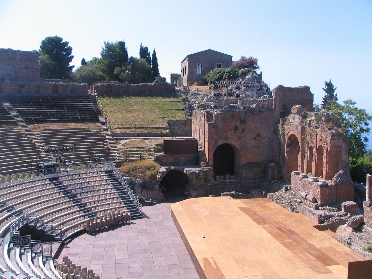 Graikų Teatras, Taormina, Sicilija, Italy, Nemokamos Nuotraukos,  Nemokama Licenzija