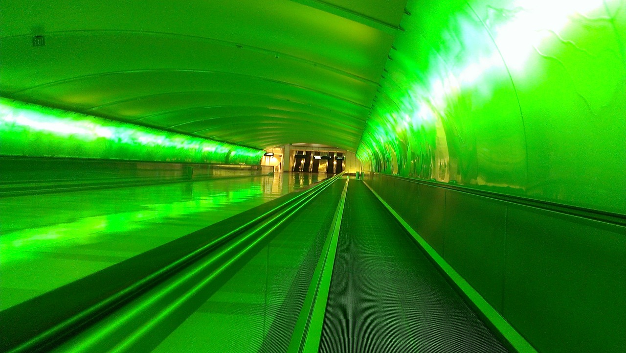 Žalias, Tunelis, Oro Uostas, Kelias, Šiuolaikiška, Nemokamos Nuotraukos,  Nemokama Licenzija