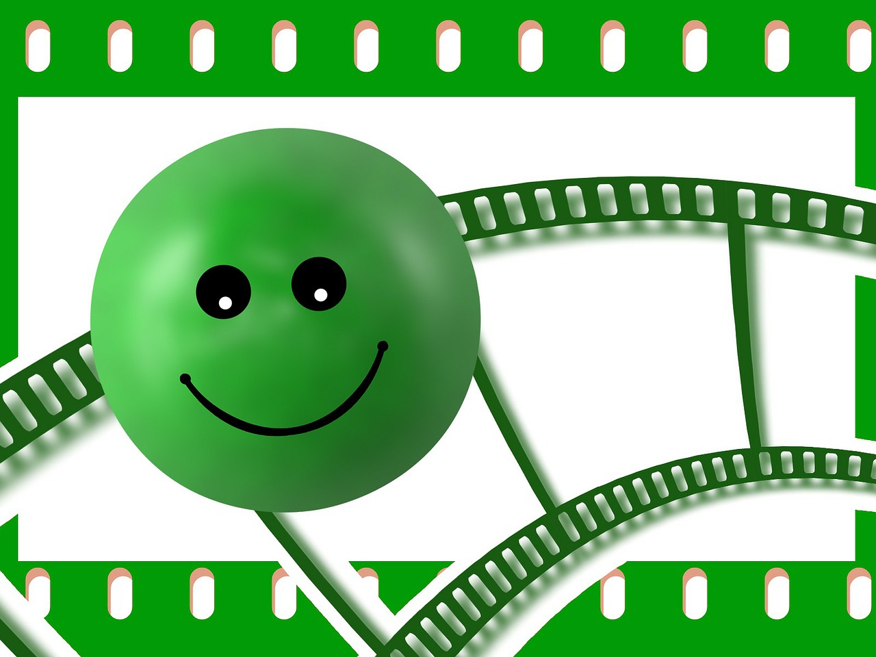 Žalias, Smiley, Šypsenėlė, Jausmai, Emocija, Emocijos, Veidas, Filmas, Filmstrip, Nuotrauka