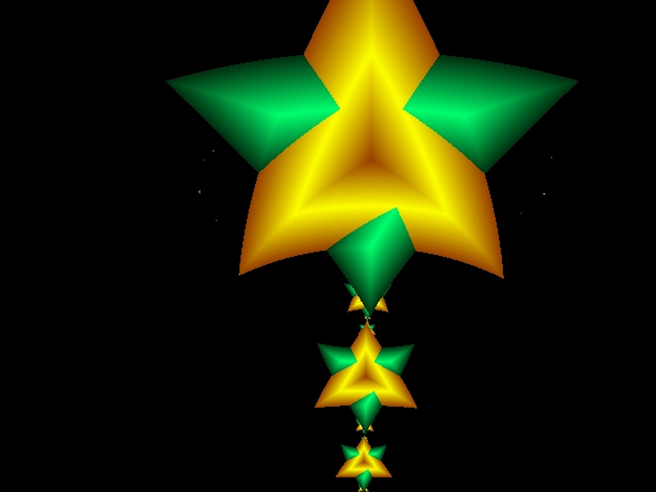 Žalias,  Geltona,  Auksas,  Žvaigždė,  Fraktalas,  Žalia Ir Auksinė Žvaigždė, Nemokamos Nuotraukos,  Nemokama Licenzija