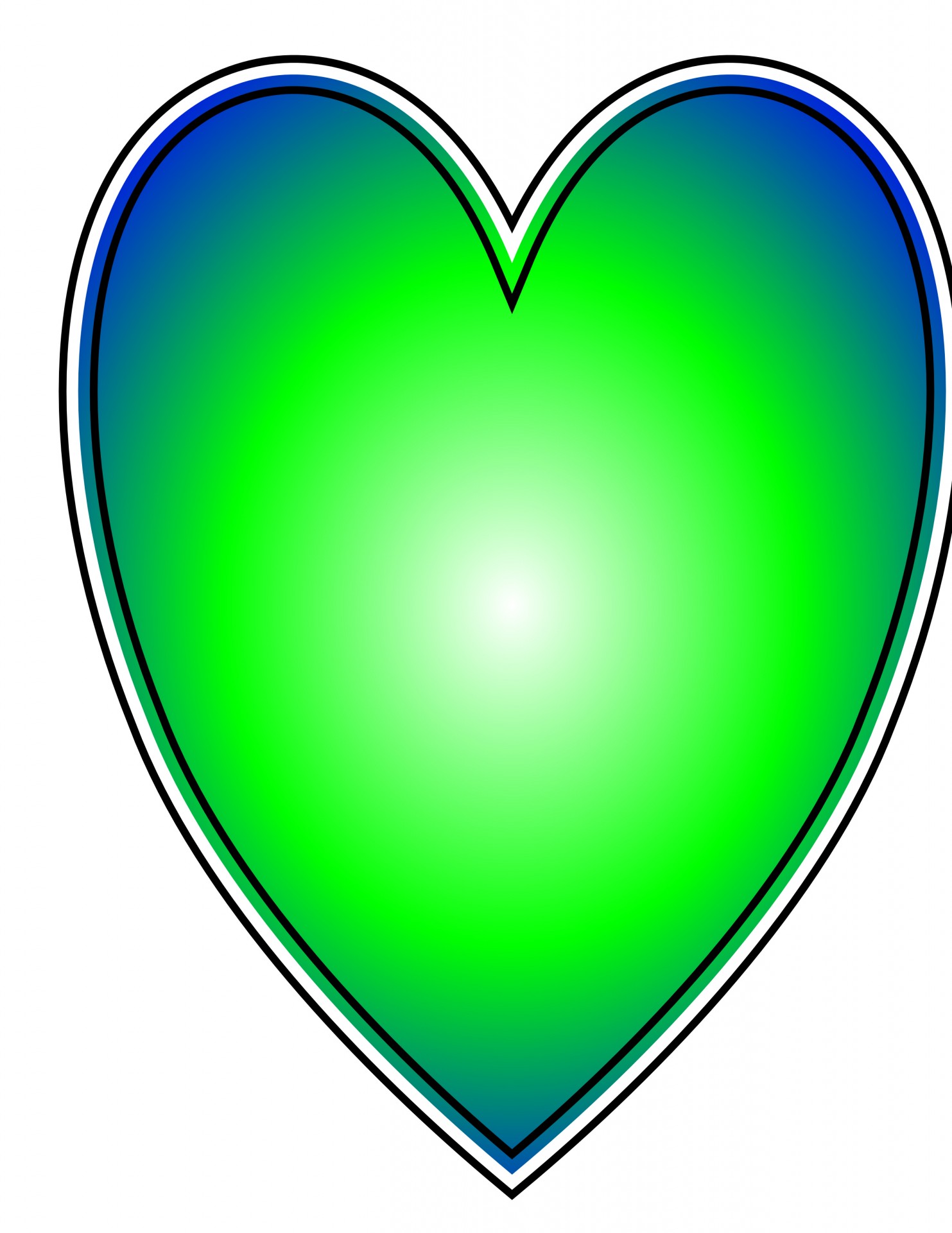 Žalias,  Mėlynas,  Gradientas,  Dvigubas,  Nurodyta,  Širdis,  Simbolis,  Meilė,  Žalia Širdis 2, Nemokamos Nuotraukos