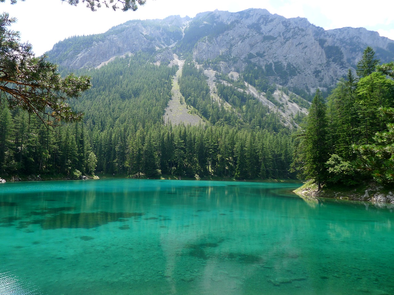 Žalias Ežeras, Štirija-Austrija, Lydalo Vanduo, Žalsvai Mėlyna, Smaragdo Žalia, Nemokamos Nuotraukos,  Nemokama Licenzija