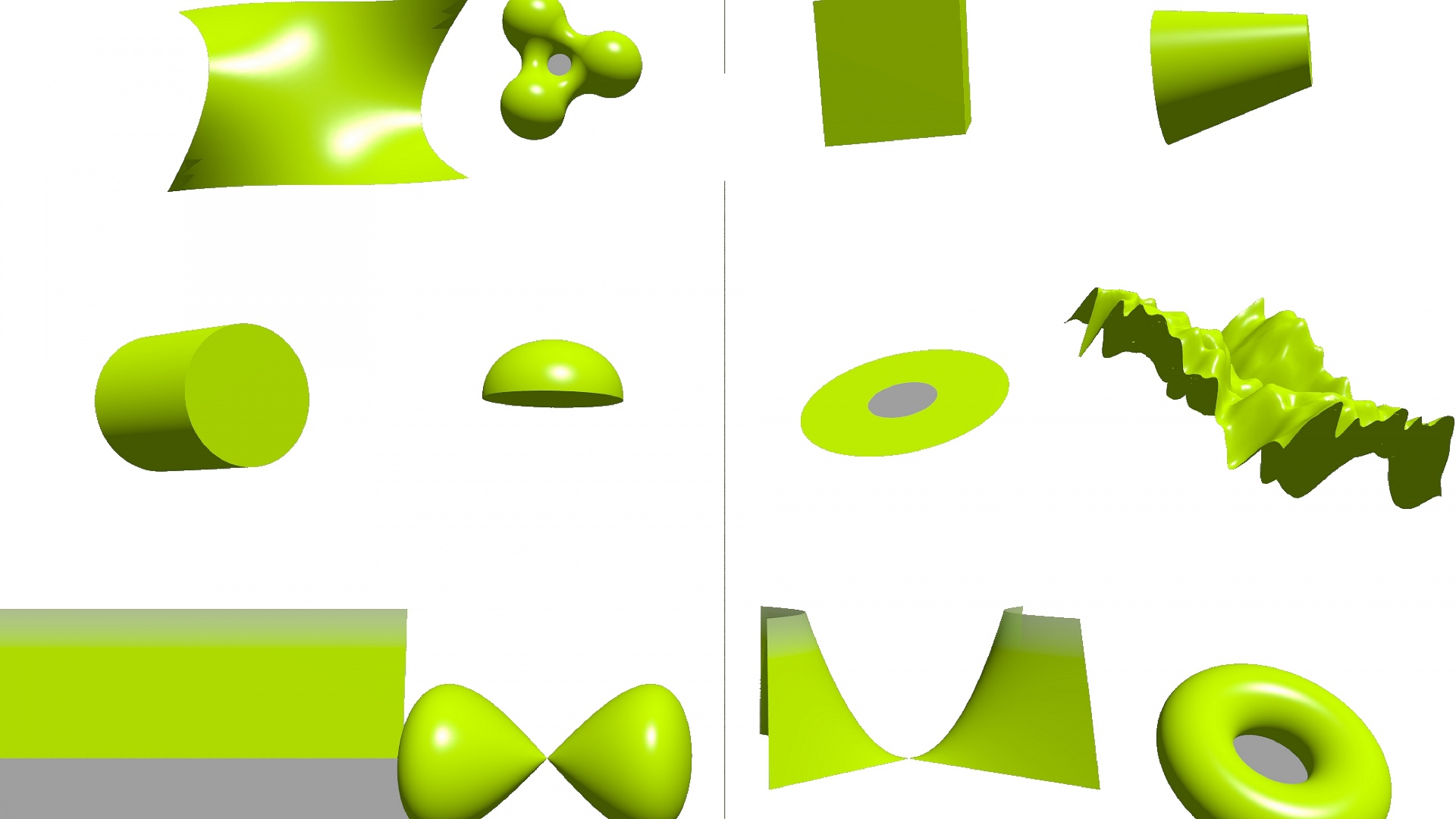 3D,  Žalias,  Primityvus,  Formos,  Formos,  Izoliuotas,  Balta,  Fonas,  Žalieji Primityviai, Nemokamos Nuotraukos