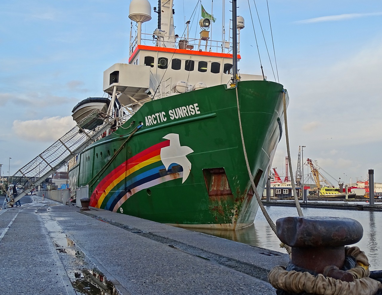 Greenpeace, Valtis, Arktinis Saulėtekis, Uostas, Delfzijl, Nemokamos Nuotraukos,  Nemokama Licenzija