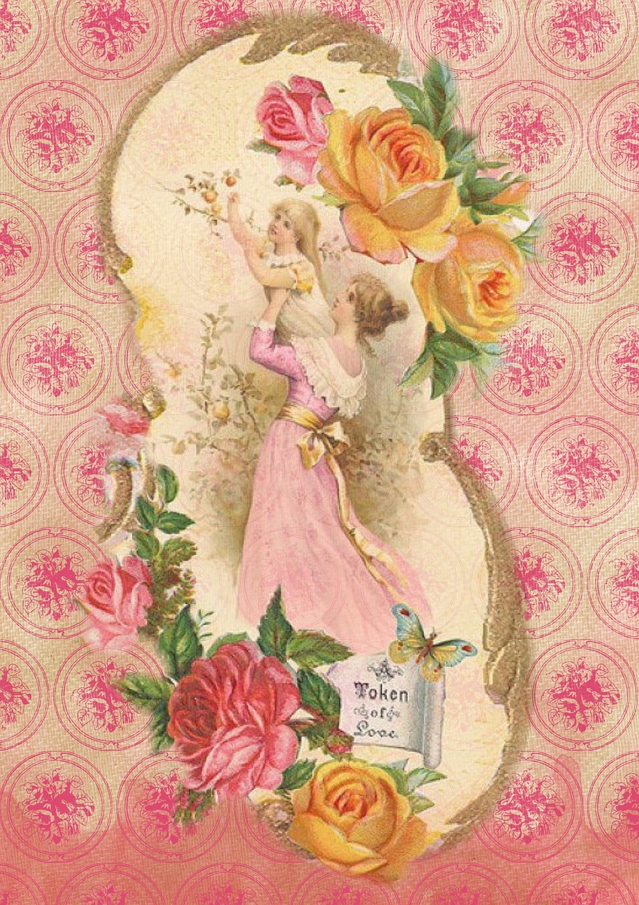 Atvirukas, Vintage, Rožė, Senas, Victorian, Romantiškas, Romantika, Gėlė, Lady, Skrybėlę
