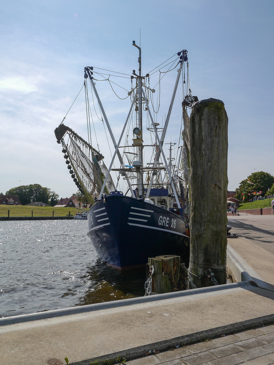 Greetsiel, Uostas, Kranto, Laivas, Žvejybos Laivas, Diena, Tradicija, Jūra, Debesys, Saulė