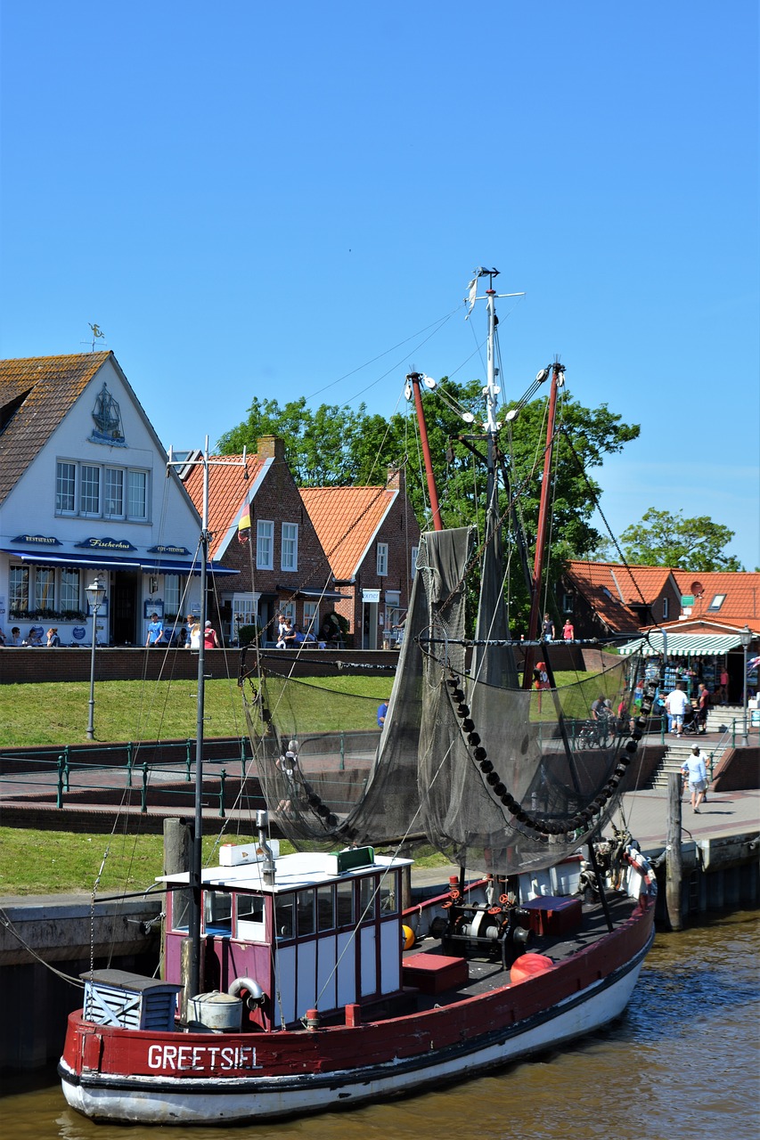 Greetsiel,  Žvejybos Laivas,  Rytų Frisia,  Uosto,  Žvejybos,  Dieną,  Krabas,  Laivas,  Valtis,  Saulė