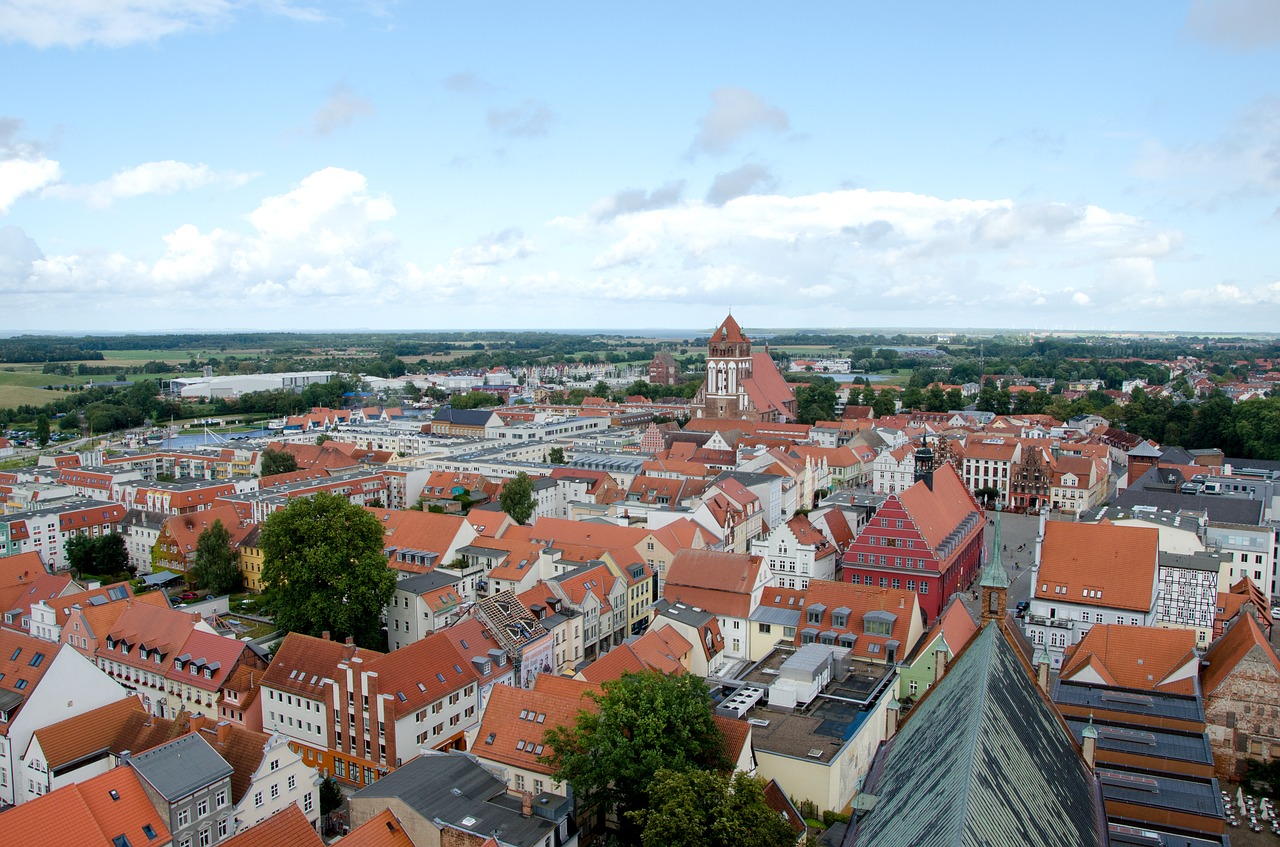 Greifsvaldo, Universitetas, Hanzos Miestas, Vorpommern-Greifswald, Mecklenburg West Pomerania, Baltijos Jūra, Ryck, Greifswalder Bodden, St Nicolai, Prekyvietė