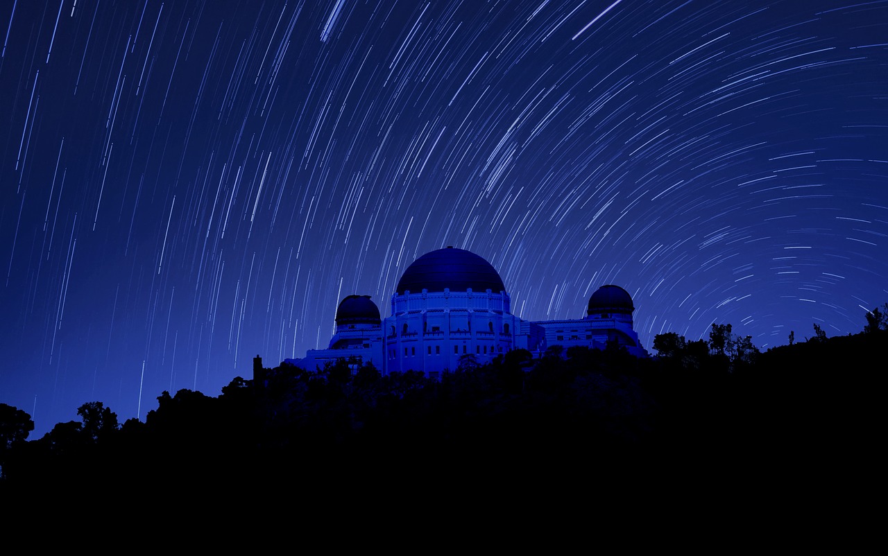Griffito Observatorija, Naktinė Fotografija, Los Andželas, Astrofotografija, Adobe Photoshop, Paukščių Takas, Fotografija, Manipuliavimas Nuotraukomis, Žvaigždės, Nemokamos Nuotraukos