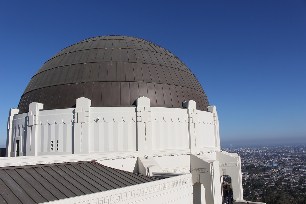 Griffito Observatorija, Kupolas, Dangus, Smogas, Observatorija, Griffith, Angeles, Los Andželas, La, Los