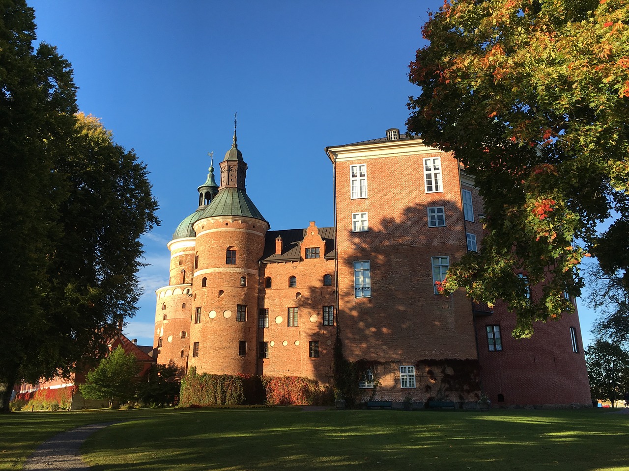 Gripsholm Pilis, Pilis, Ruduo, Mariefred, Švedija, Himmel, Nemokamos Nuotraukos,  Nemokama Licenzija