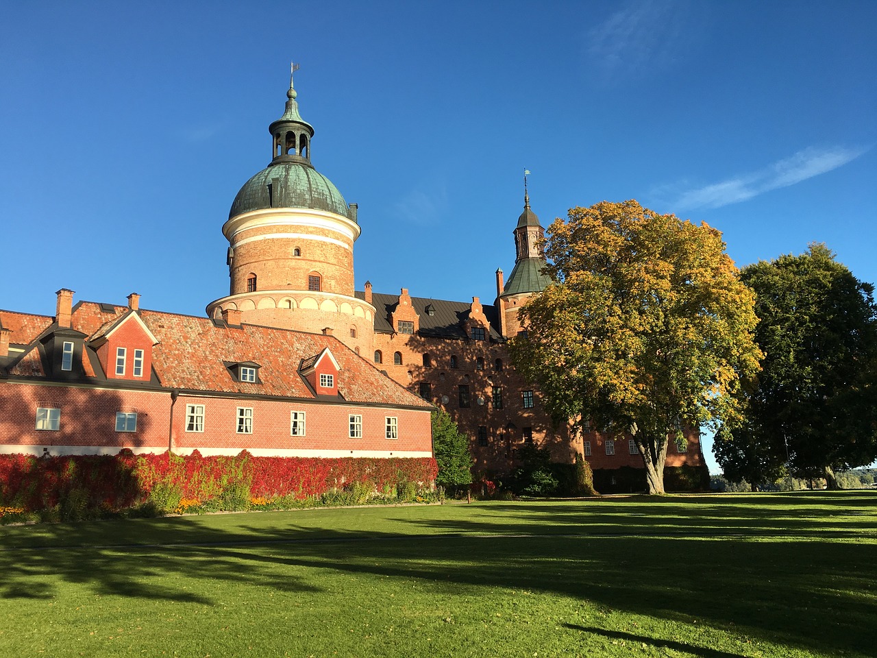 Gripsholm Pilis, Pilis, Ruduo, Mariefred, Švedija, Himmel, Nemokamos Nuotraukos,  Nemokama Licenzija