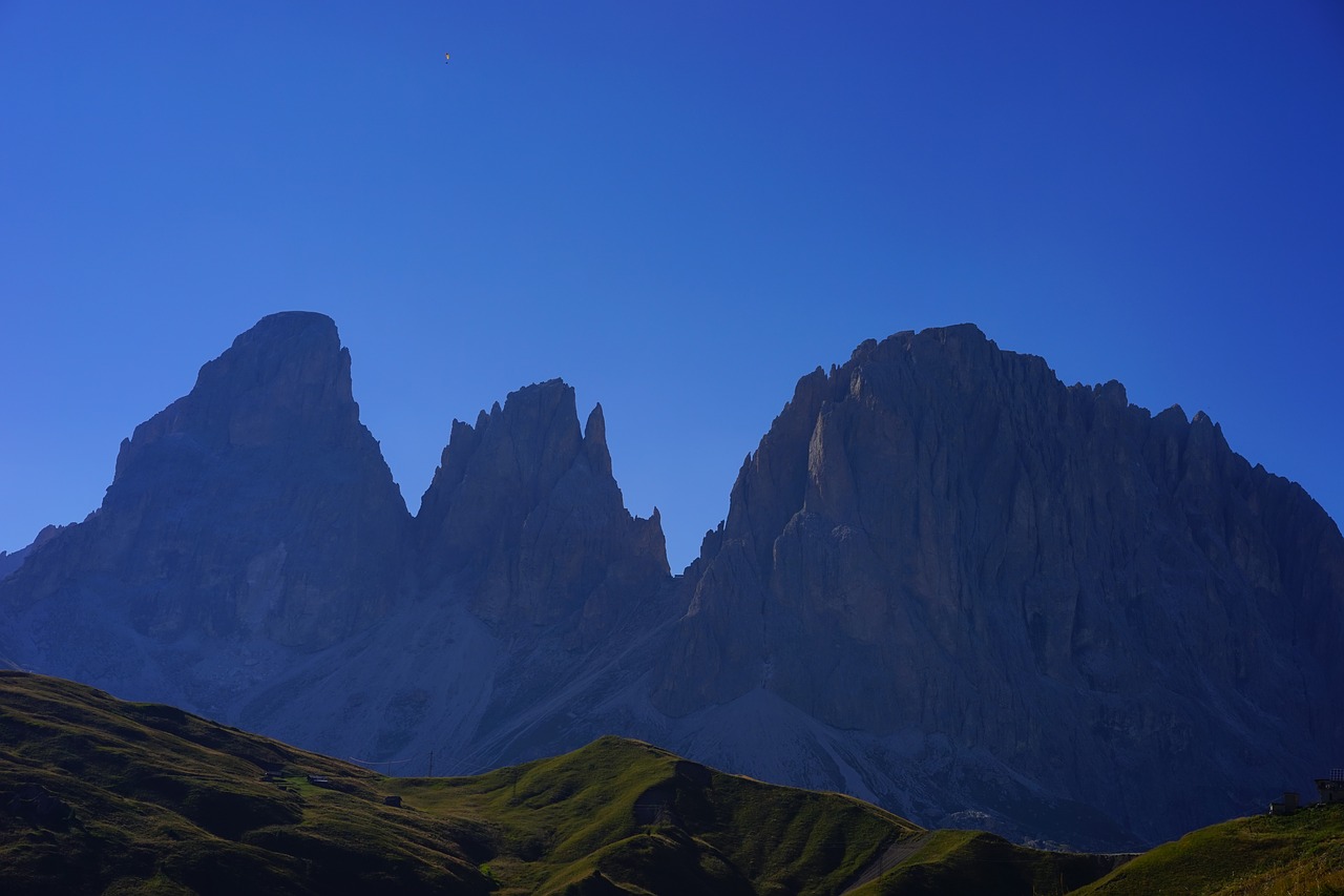 Grohmann, Penkių Pirštų Pirštai, Sassolungo, Sassolungo Grupė, Masyvas, Dolomitai, Vakarietiški Dolomitai, Kalnai, Idilija, South Tyrol