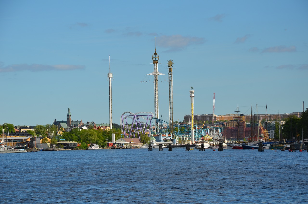 Gröna Lund, Švedija, Stockholm, Dangus, Vanduo, Teminis Parkas, Nemokamos Nuotraukos,  Nemokama Licenzija