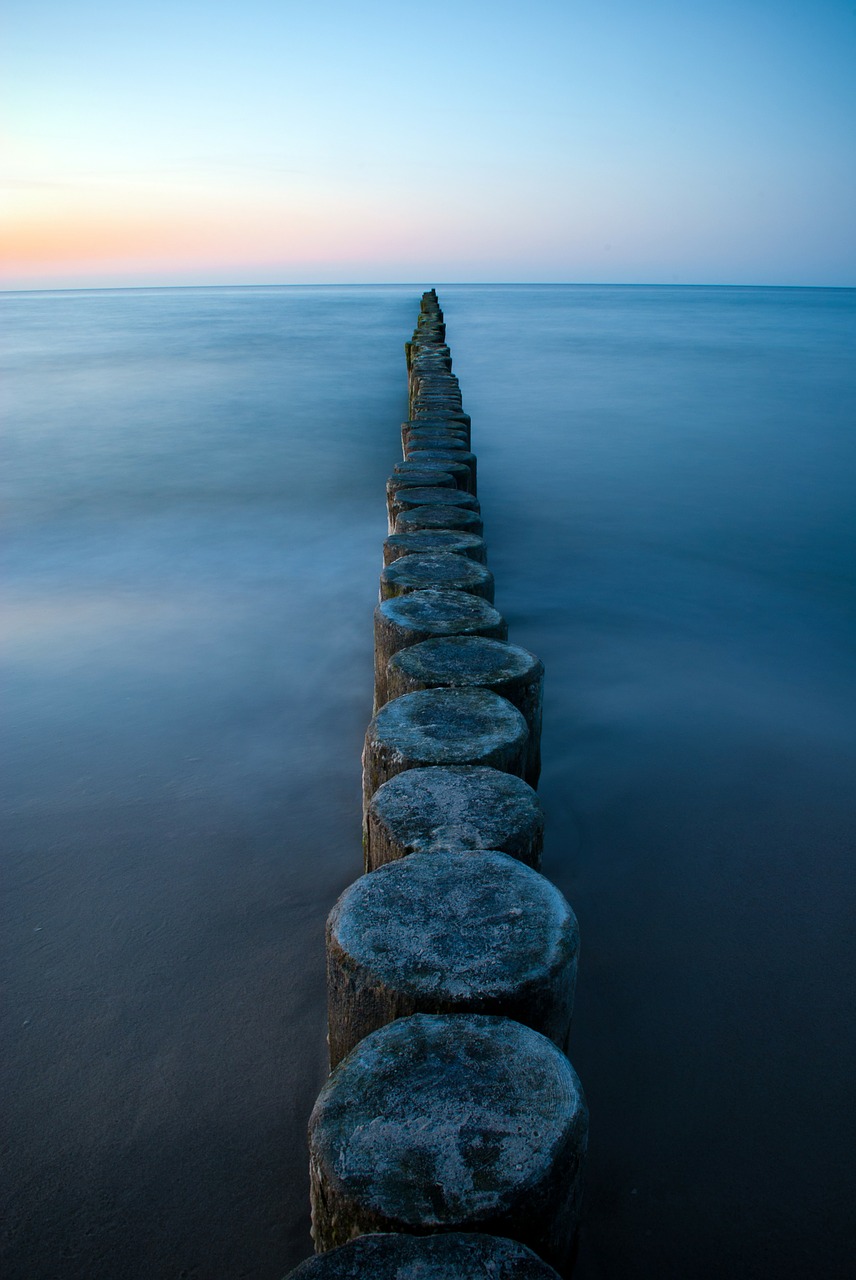 Groynes, Jūra, Baltijos Jūra, Paplūdimys Vakaro Saulė, Šiaurinė Vokietija, Saulėlydis, Smėlis, Kranto, Šventė, Twilight