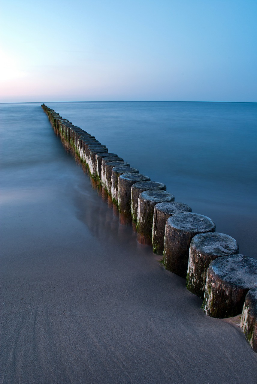 Groynes, Jūra, Baltijos Jūra, Paplūdimys Vakaro Saulė, Šiaurinė Vokietija, Saulėlydis, Smėlis, Kranto, Šventė, Twilight