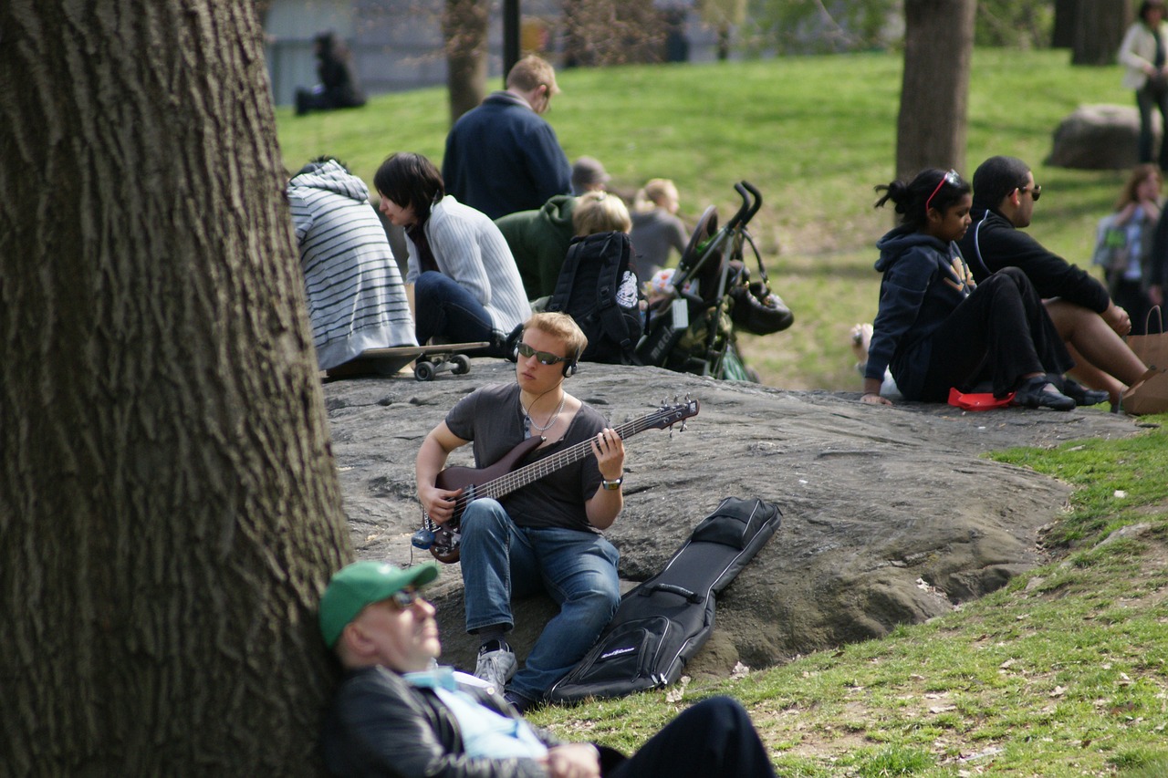 Gitara, Centrinis Parkas, Vyras, Muzika, Nemokamos Nuotraukos,  Nemokama Licenzija