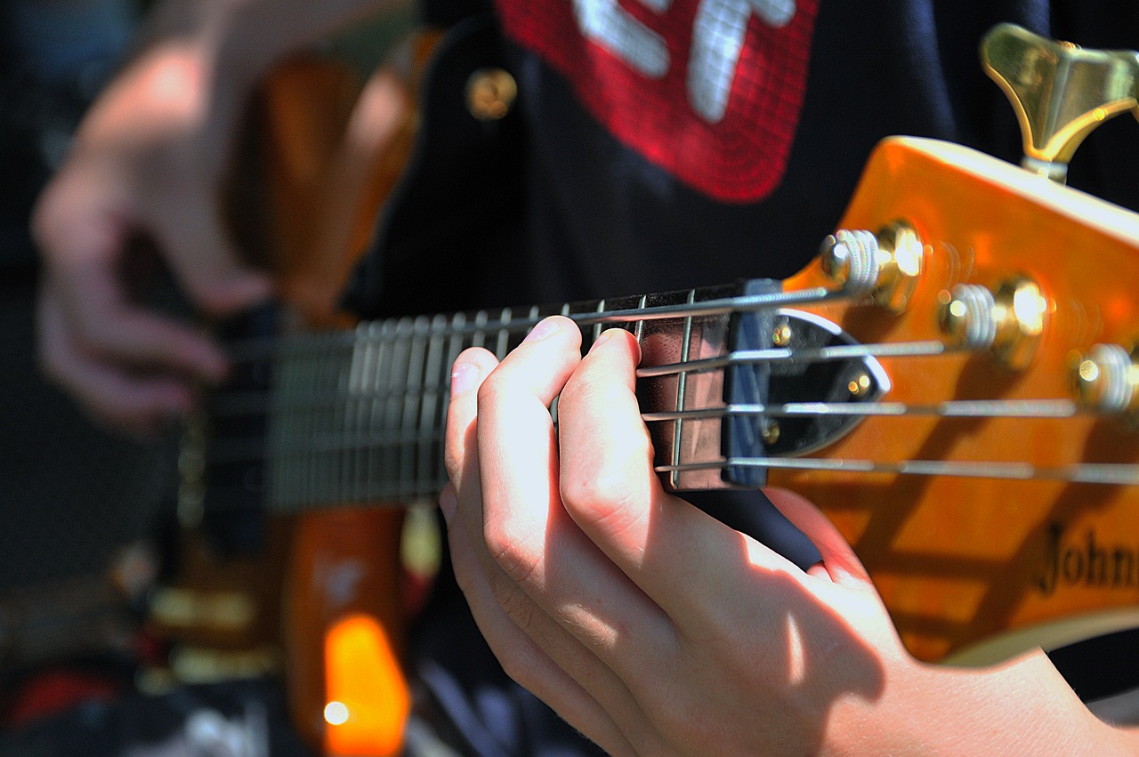 Gitara, Bosinė Gitara, Muzika, Muzikinis Instrumentas, Eilutė, Ranka, Iš Arti, Gitaros, Džiazas, Įrankis