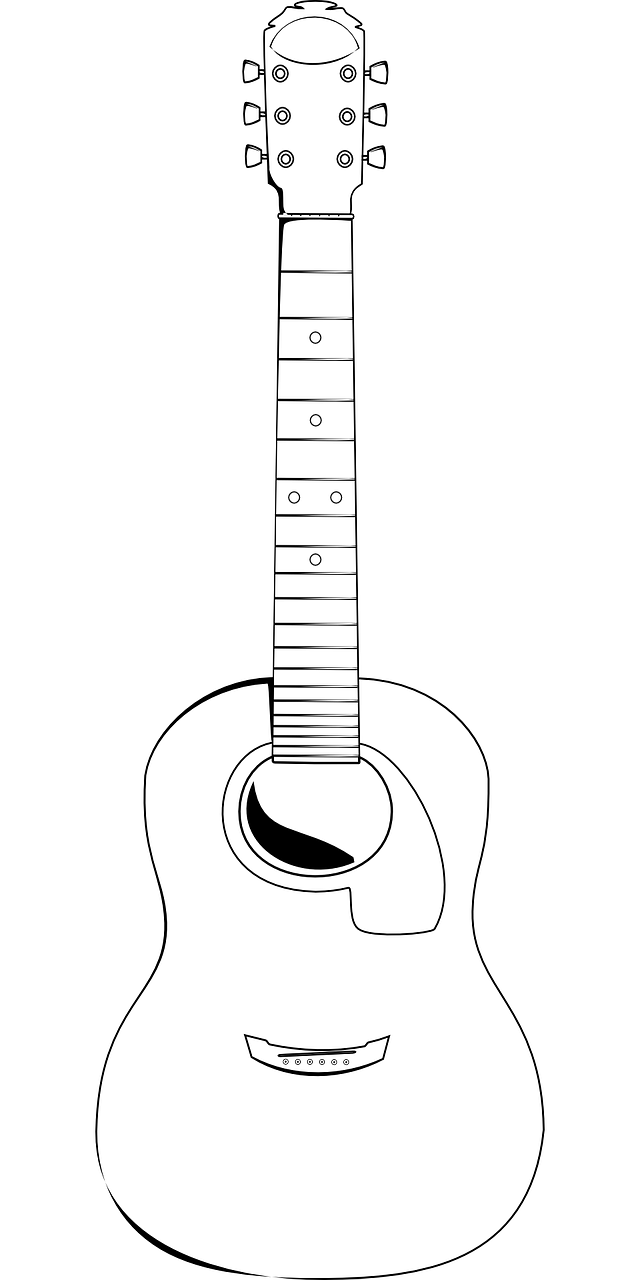 Gitara, Instrumentas, Muzika, Muzikinis, Eskizas, Styginis, Nemokama Vektorinė Grafika, Nemokamos Nuotraukos,  Nemokama Licenzija