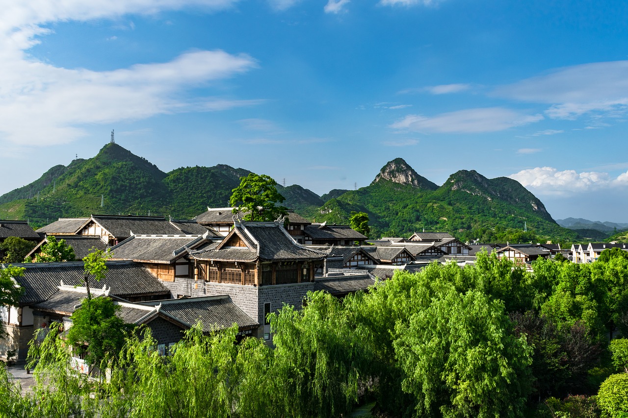Guiyang,  Qingyan Senovės Miestas Vakarų,  Kalnų,  Žalia Kalnų,  Ao Jama,  Senovės Architektūra,  Atrakcionai, Nemokamos Nuotraukos,  Nemokama Licenzija