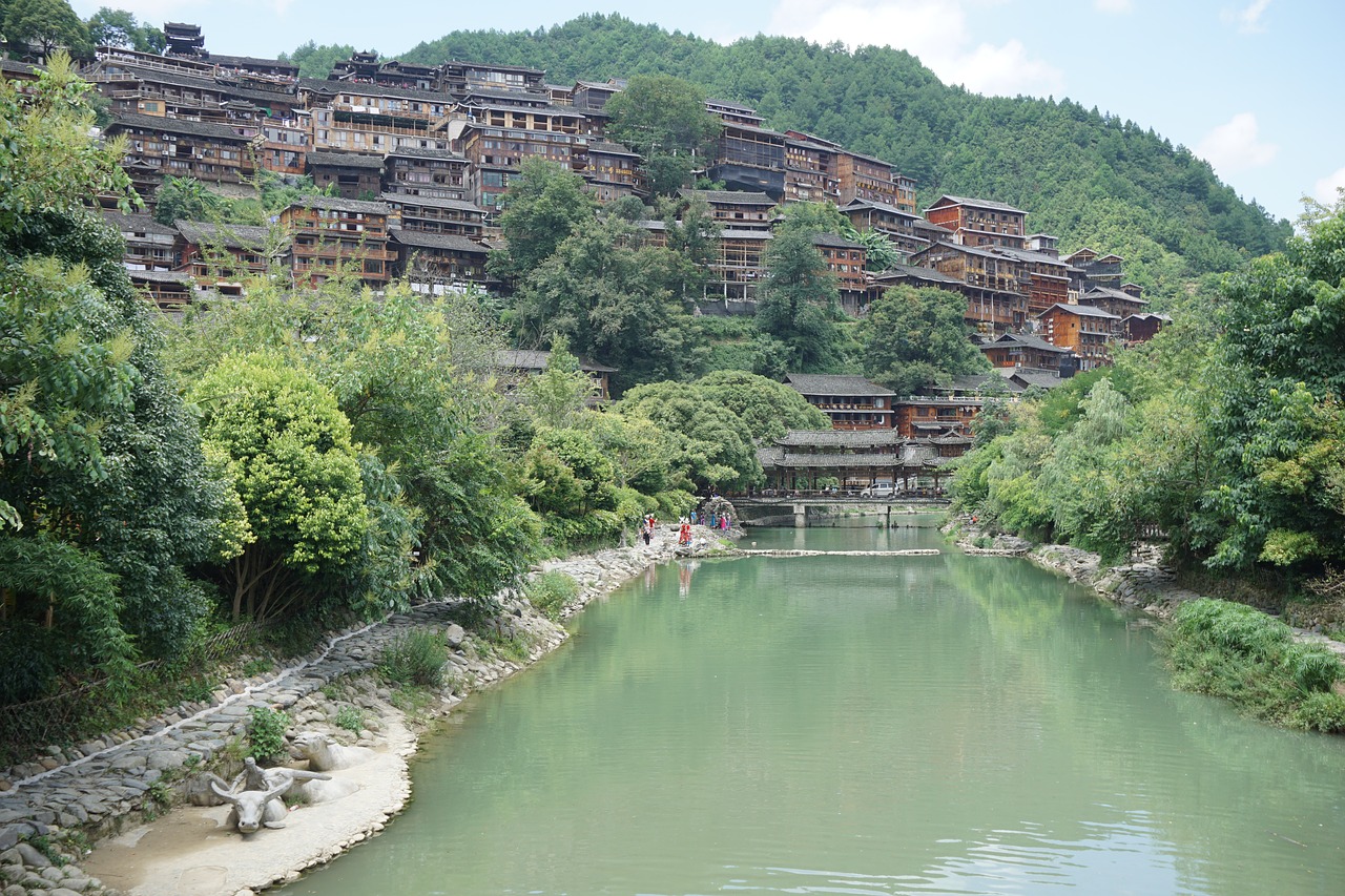 Guizhou, Xijiang, Tūkst. Namų Ūkių Miao Kaimas, Nemokamos Nuotraukos,  Nemokama Licenzija