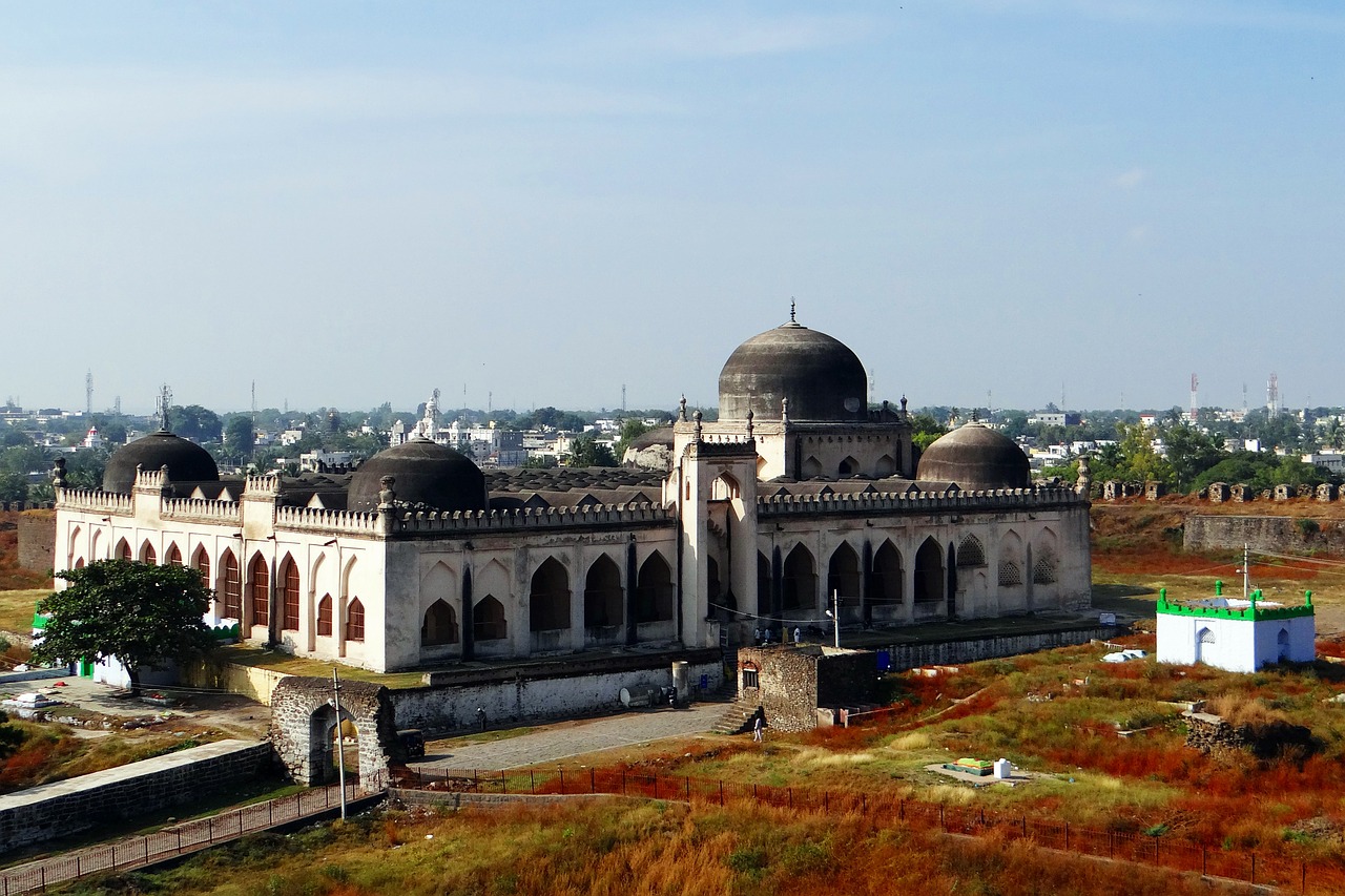 Gulbarga Fortas, Jama Masjid, Karnataka, Indija, Architektūra, Pastatas, Orientyras, Miestas, Istorinis, Architektūros Dizainas