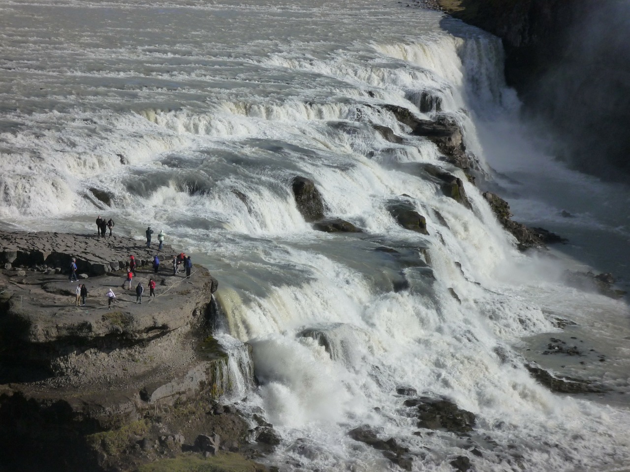 Gullfoss, Krioklys, Upė, Hvítá, Ölfusá, Haukadalur, Islandija, Pobūdį, Kraštovaizdis, Nemokamos Nuotraukos