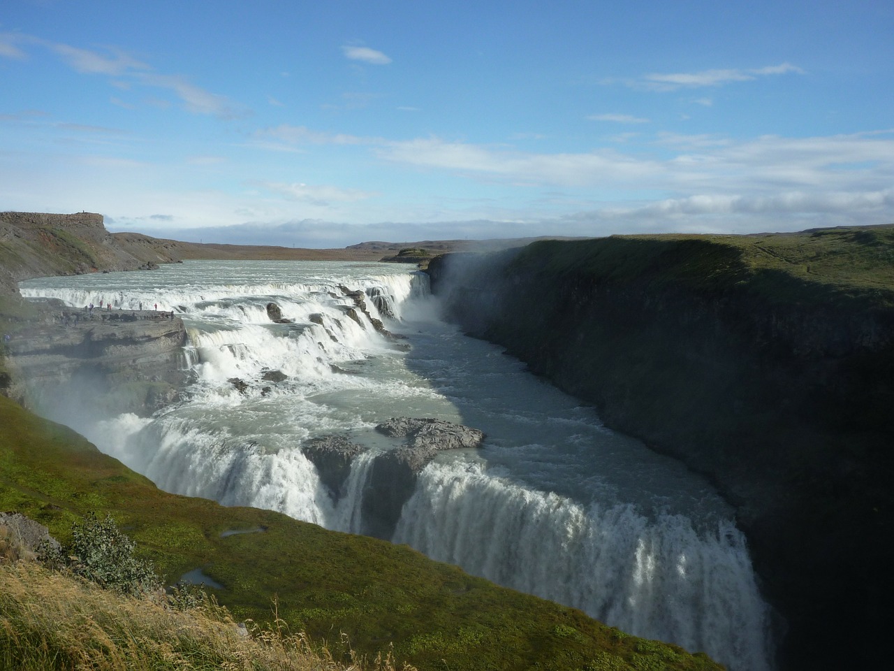 Gullfoss, Krioklys, Upė, Hvítá, Ölfusá, Haukadalur, Islandija, Pobūdį, Kraštovaizdis, Nemokamos Nuotraukos