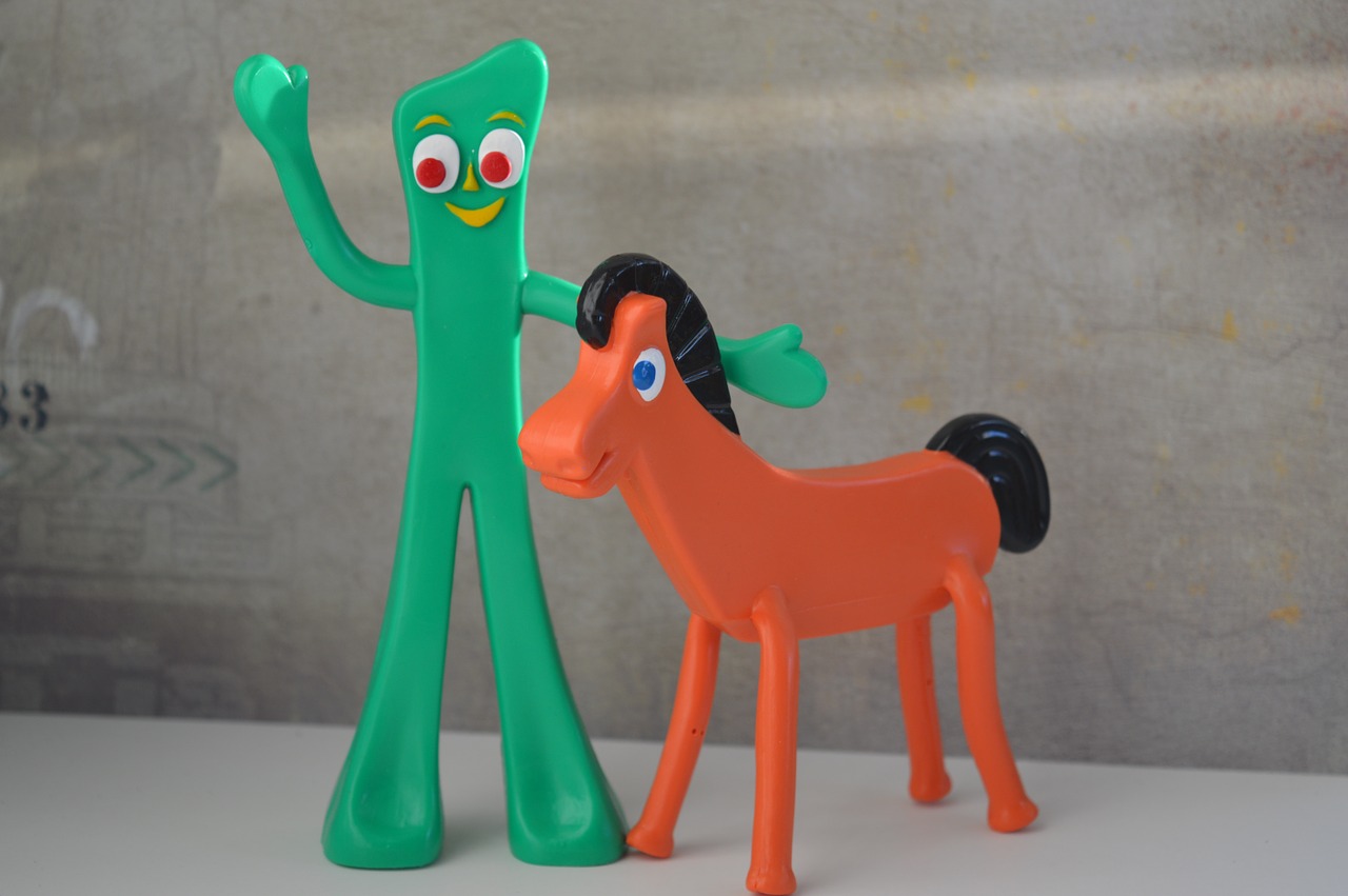 Gumby, Pokey, Žaislai, Vaikystę, Retro, Vintage, Figūrėlės, Personažai, Nemokamos Nuotraukos,  Nemokama Licenzija