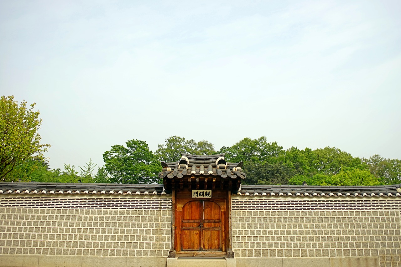 Gyeongbok Rūmai,  Dangus,  Mėnulis,  Tvora,  Asian Stilius, Nemokamos Nuotraukos,  Nemokama Licenzija