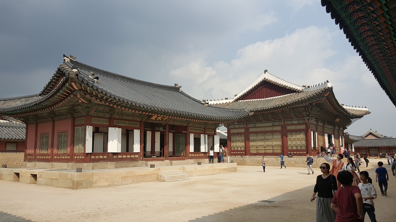 Gyeongbokgung Rūmų Vaizdas, Gyeongbokgung Rūmuose, Gyeongbokgung Rūmų Kiemas, Nemokamos Nuotraukos,  Nemokama Licenzija