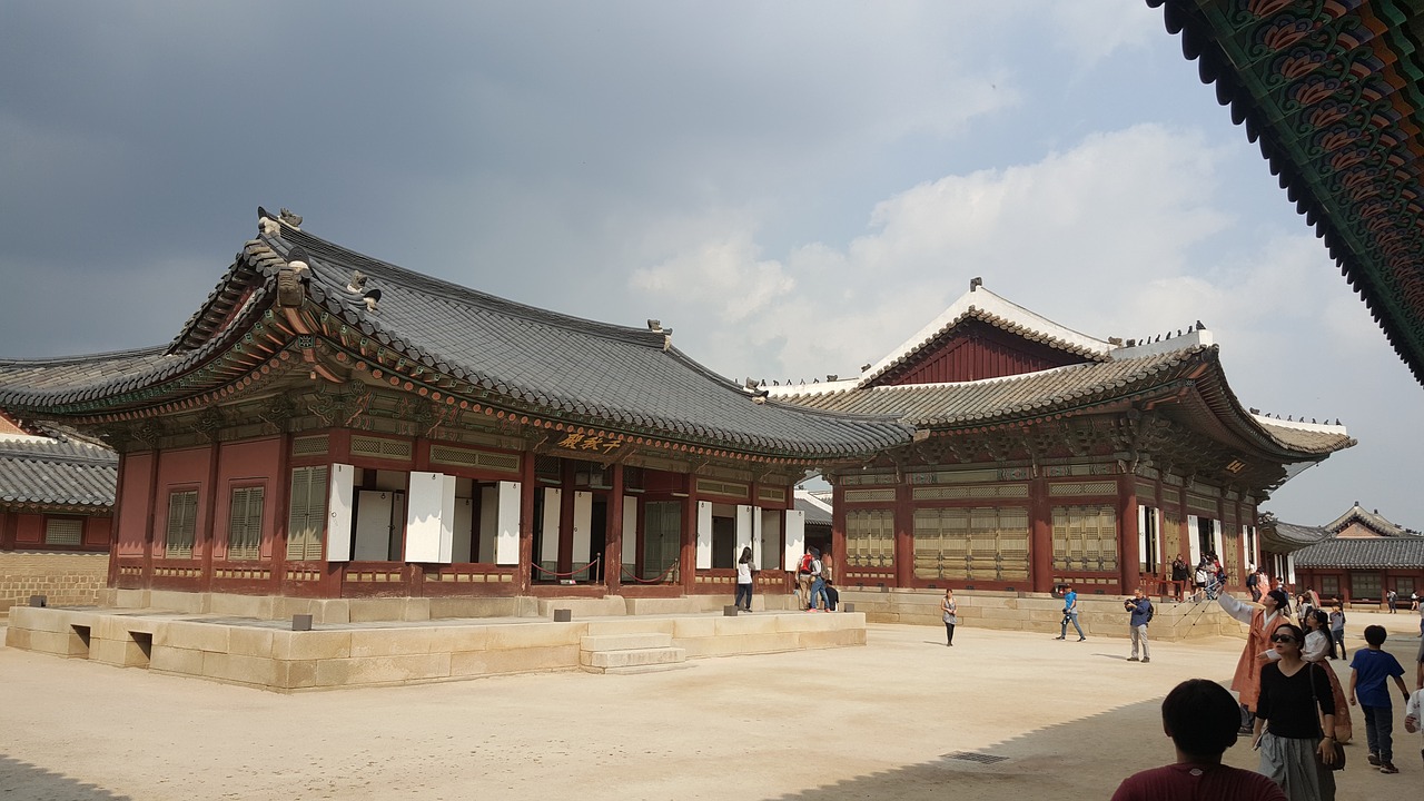 Gyeongbokgung Rūmų Vaizdas, Gyeongbokgung Rūmų Kiemas, Gyeongbokgung Rūmai Fone, Nemokamos Nuotraukos,  Nemokama Licenzija