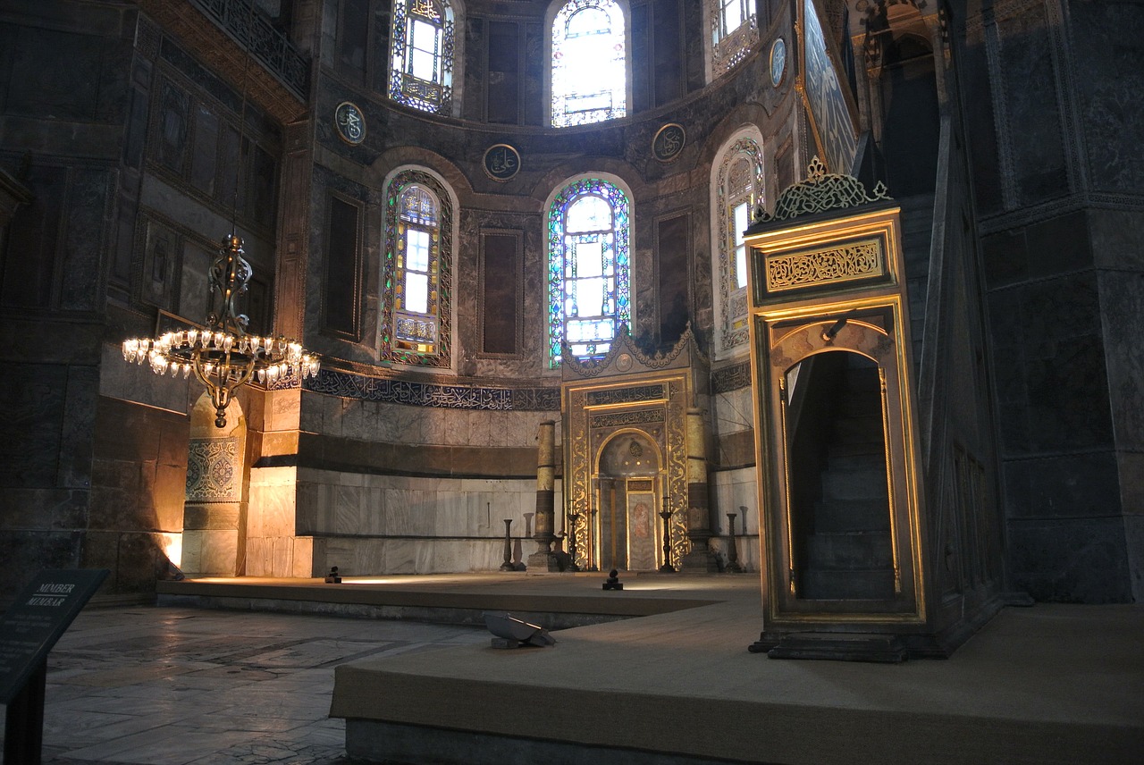 Hagia Sophia, Mečetė, Istanbulas, Orientyras, Romėnų, Byzantine, Bazilika, Religija, Turkija, Istorinis