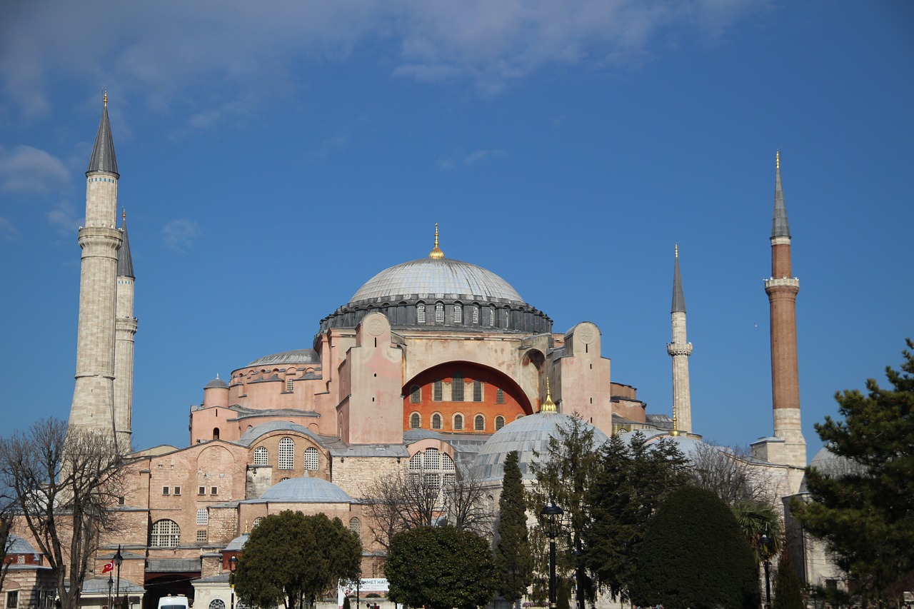 Hagia Sophia, Istanbulas, Turkija, Sultanahmet, Cami, Estetika, Architektūra, Miesto Panorama, Islamas, Religija