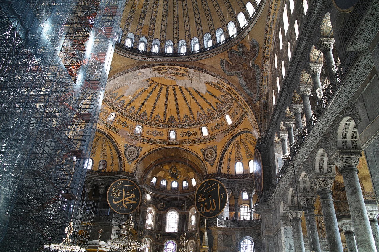 Hagia Sophia, Cami, Bažnyčia, Nuotrauka, Turkija, Istanbulas, Sultanahmet, Architektūra, Kupolas, Istorinis Miestas