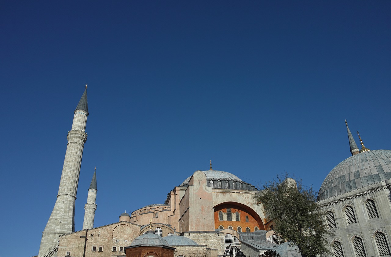 Hagia Sophia, Bažnyčia, Jėzus, Muziejus, Sultanahmet, Architektūra, Perspektyva, Musulmonas, Cami, Minaretas